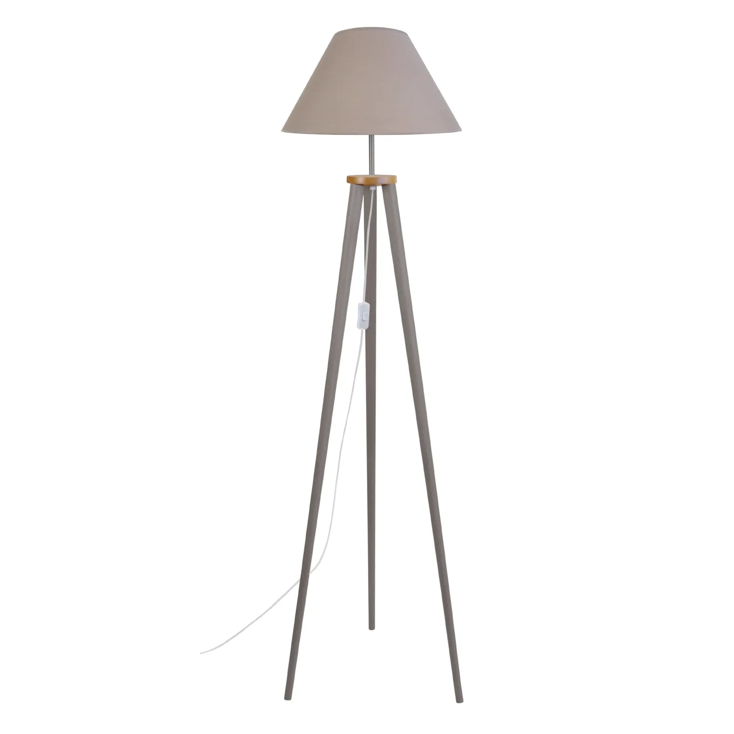 Tosel Arhus piantana treppiede naturale bianco 155 cm legno