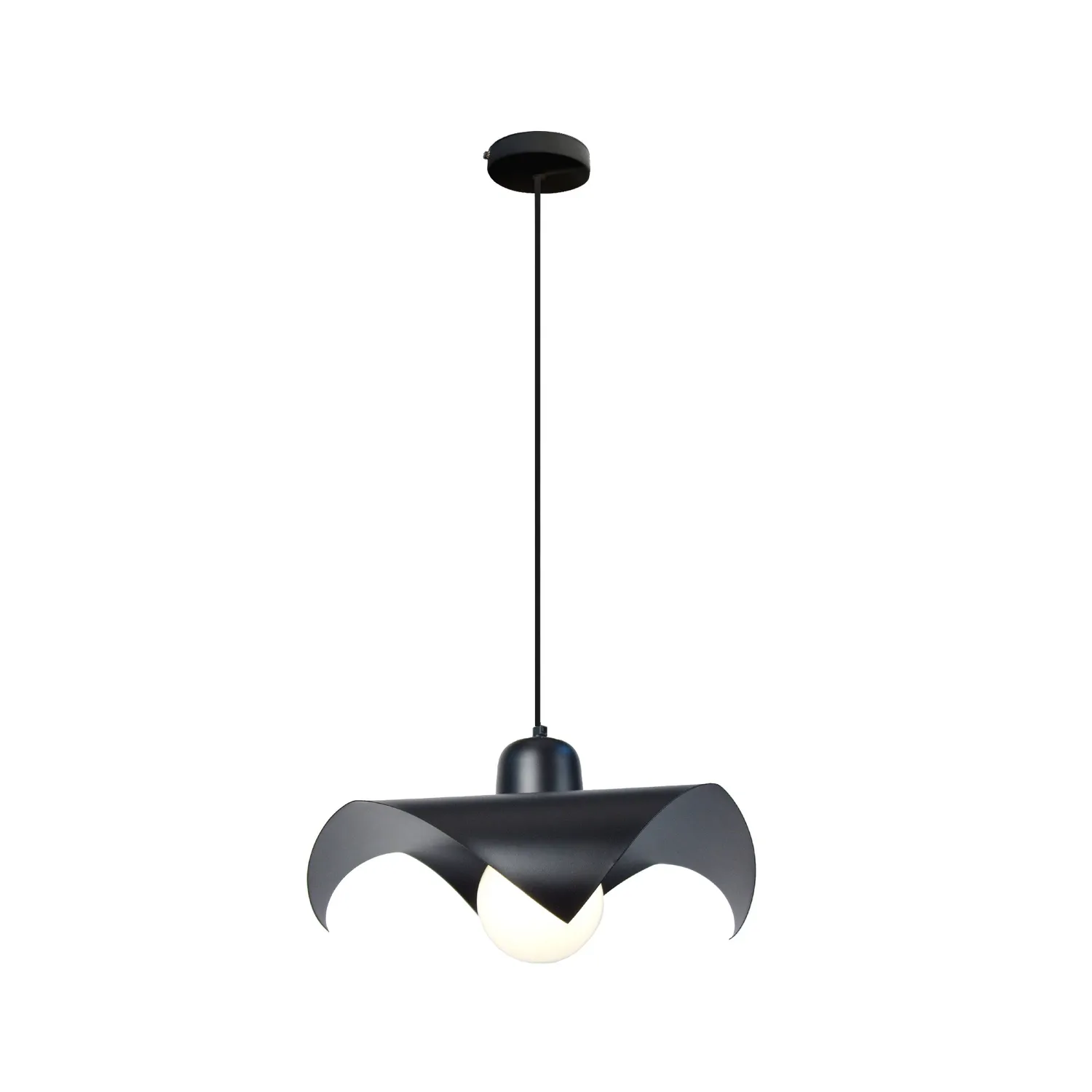 Tosel Serviette lampadario a sospensione nero 40x100cm metallo