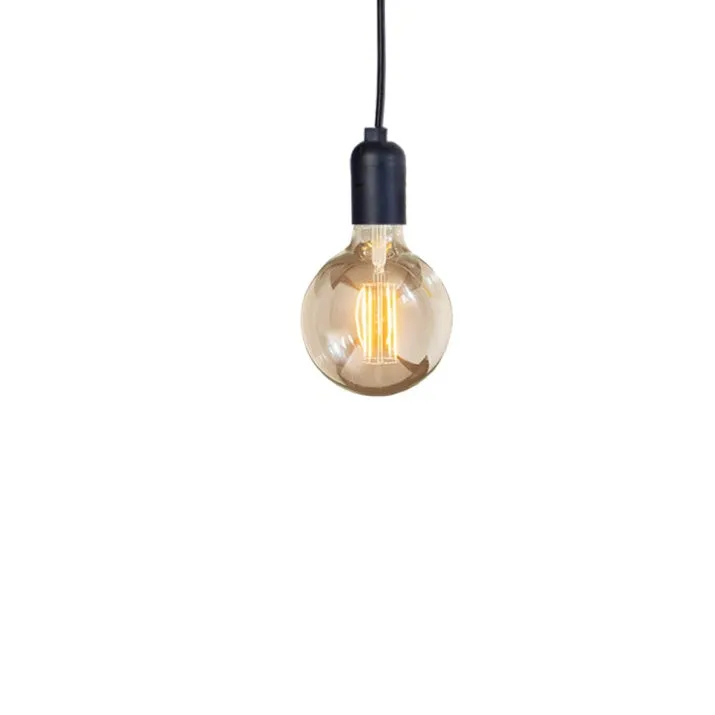 Tosel Krake lampadario metallo nero 3 luci 80x180cm