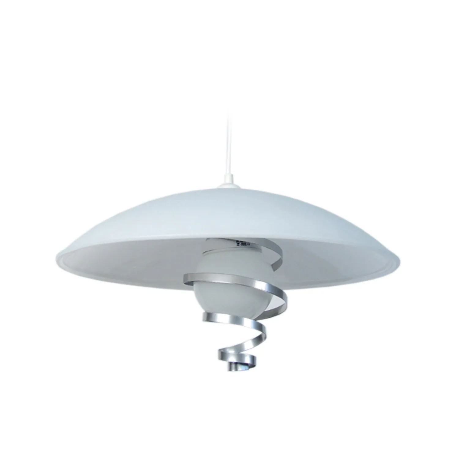 Tosel Ninfa sospensione vetro bianco D40cm E27 1 luce