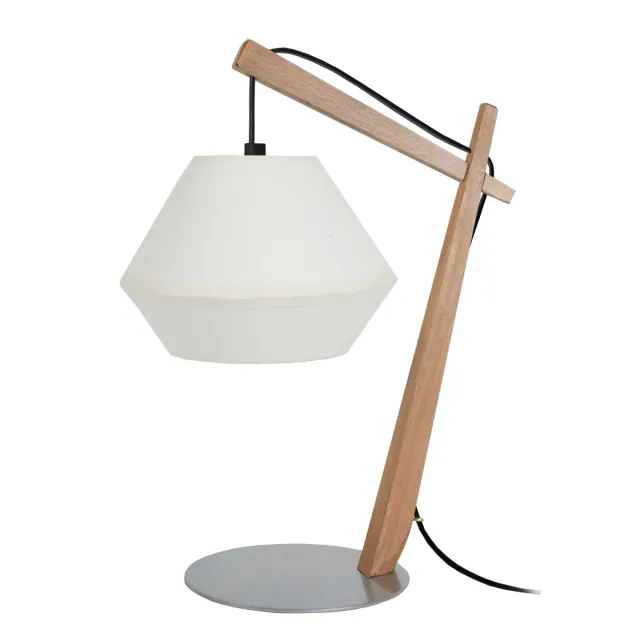 Tosel Belfort Cone lampada da tavolo arco ecru 29x35cm E14