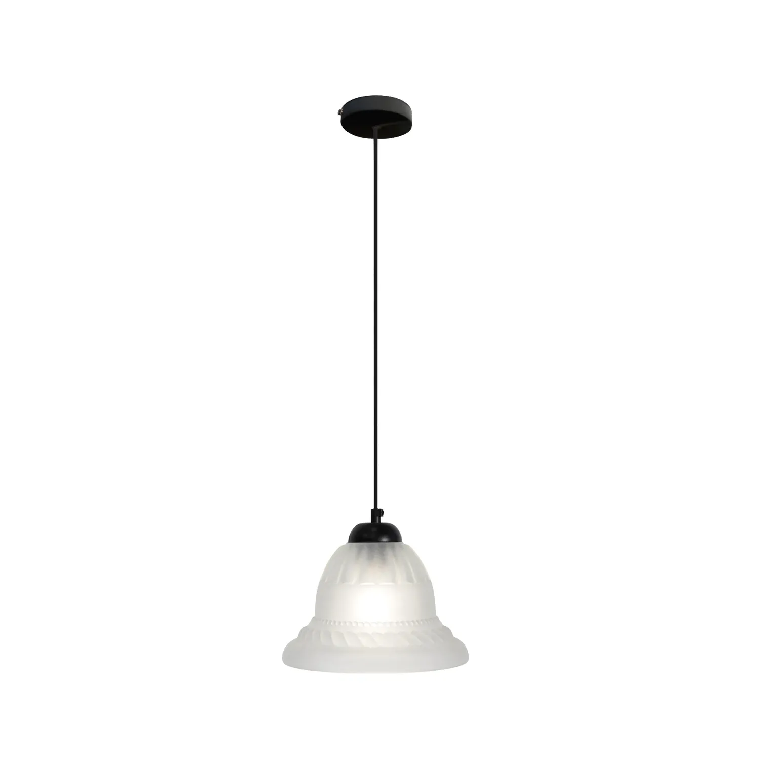 Tosel Classic sospensione vetro campana satinata 17x100cm