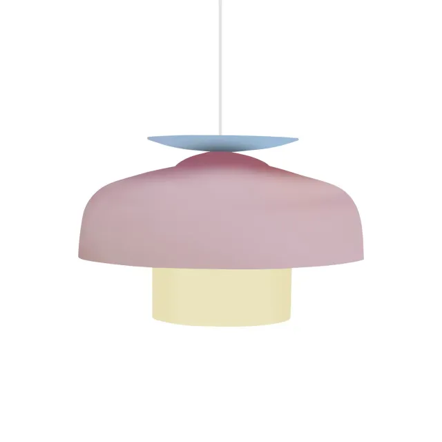 Tosel Cilla sospensione cupola arancione 30x100cm metallo