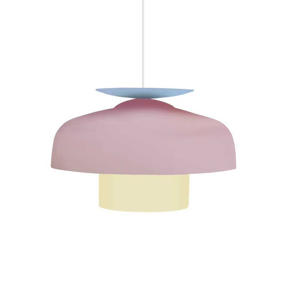 Tosel Cilla sospensione cupola arancione 30x100cm metallo
