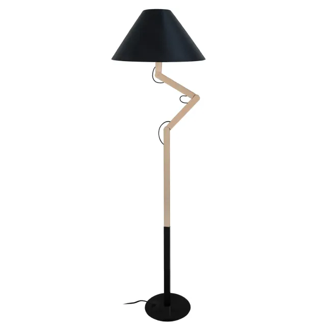 Tosel Geri piantana legno taupe e ecru H170 cm