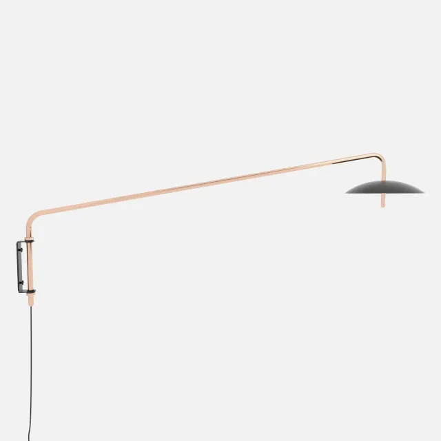Souda Signal Arm Sconce Long applique nero rame