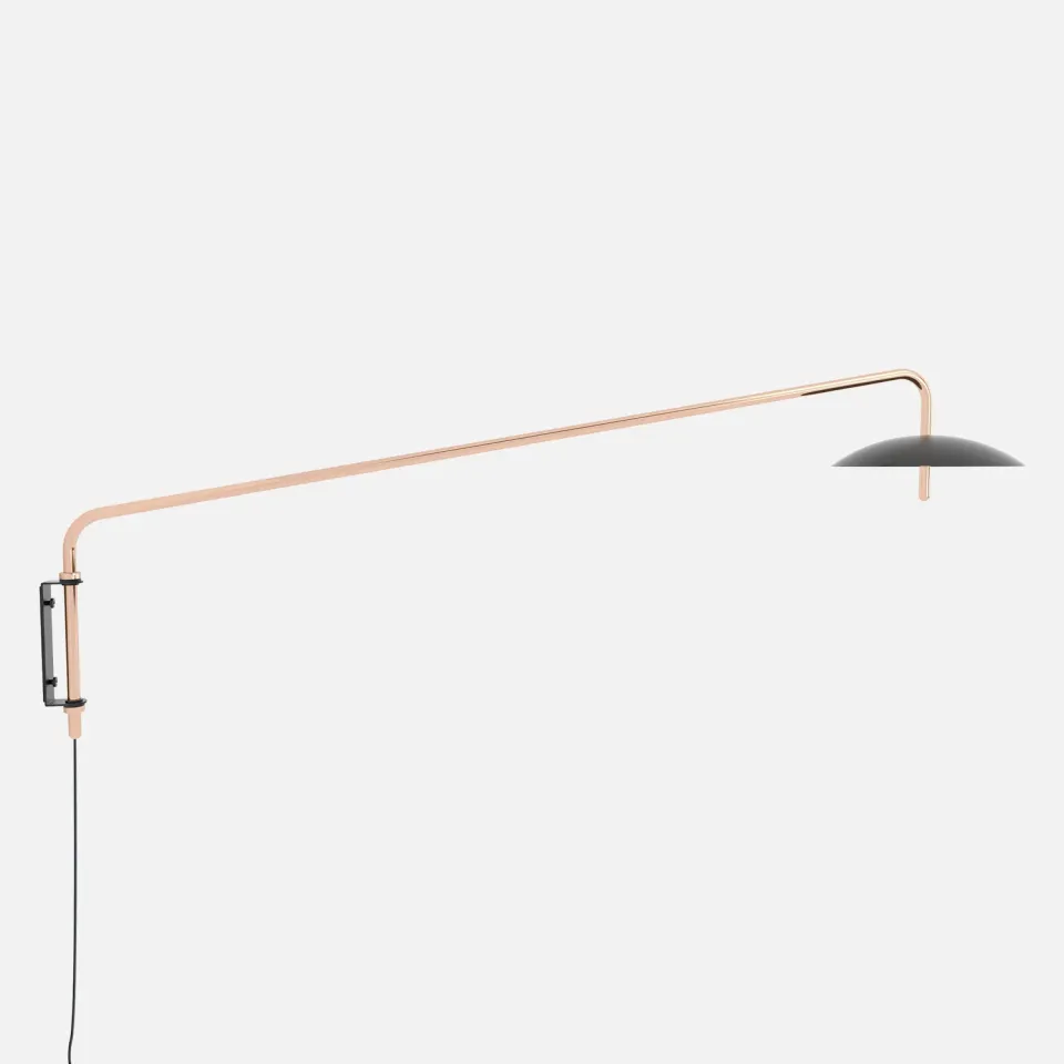 Souda Signal Arm Sconce Long applique nero rame