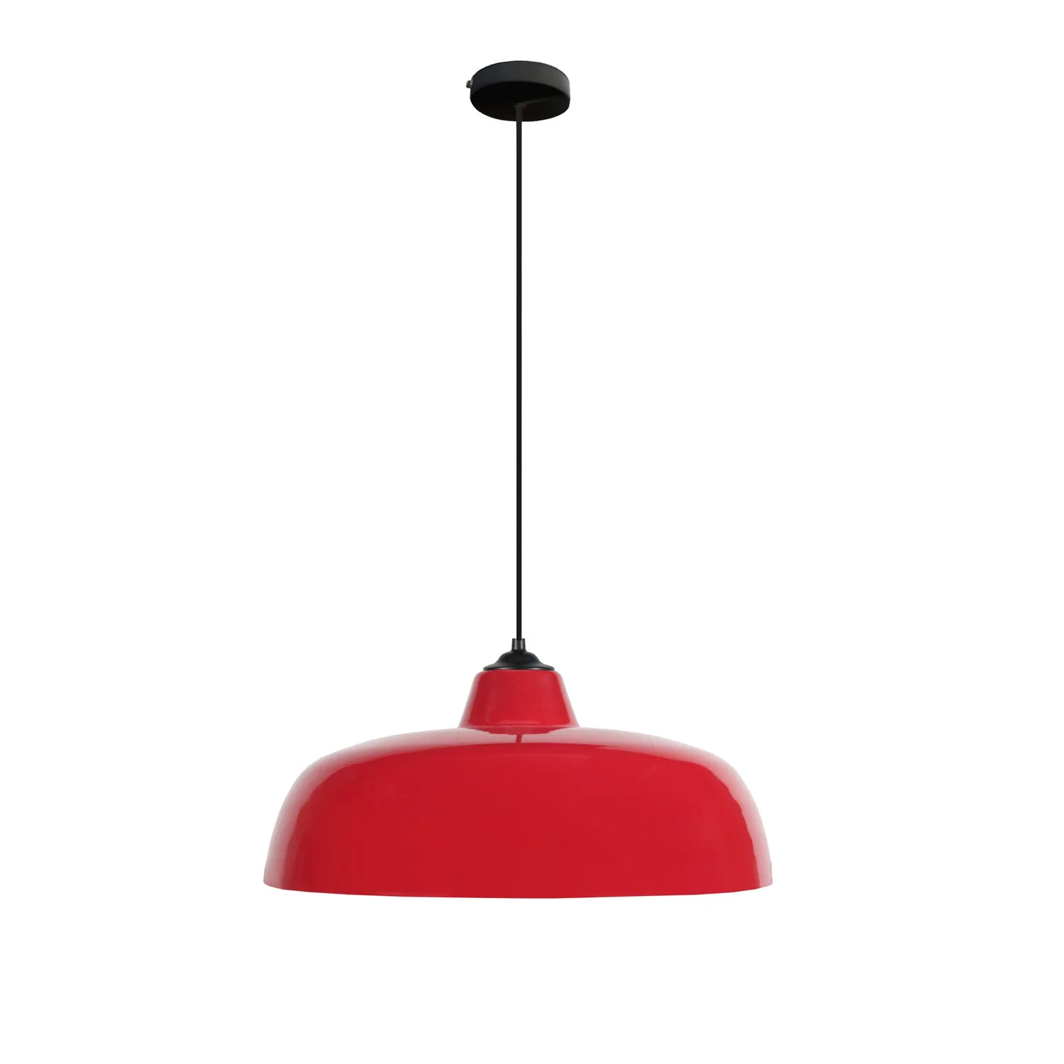 Tosel Trog sospensione metallo nero 32x100 cm E27