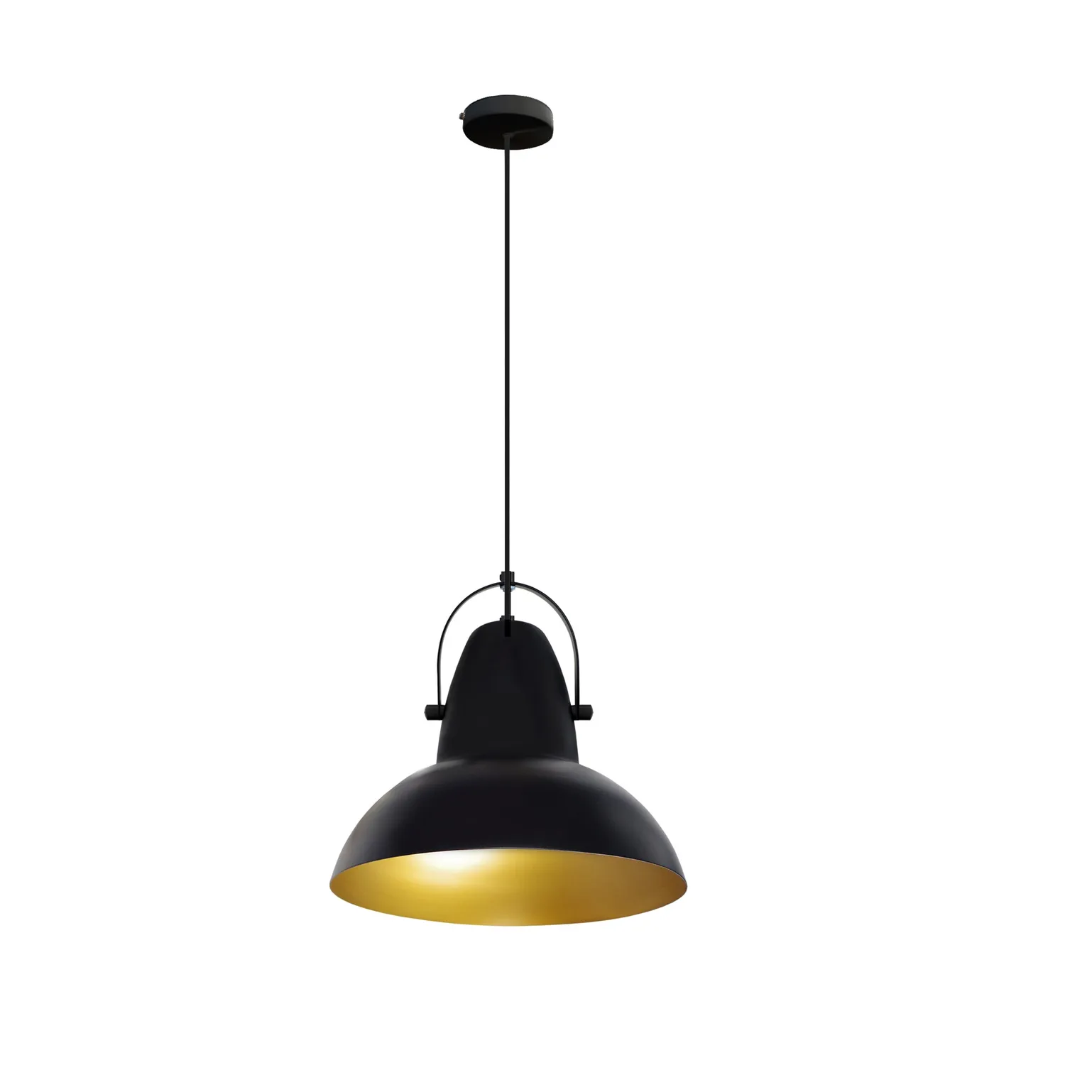Tosel Aquitaine sospensione campana nera 30x100cm E27