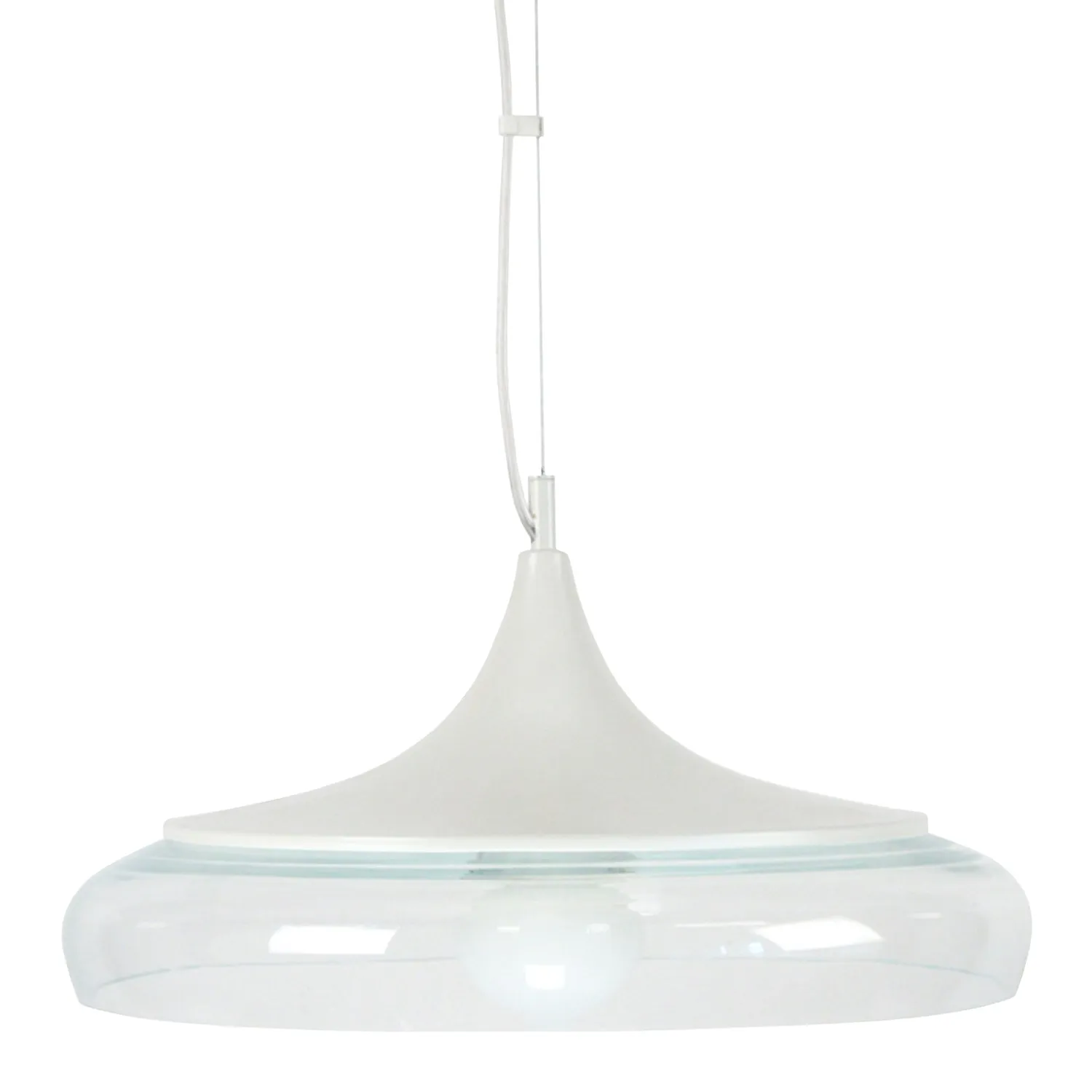 Tosel Divinity lampada a sospensione 41x100 cm nero-opale vetro